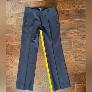 Banana Republic 29'' Mid-Rise Relaxed Straight Pants - Navy, Size 4P